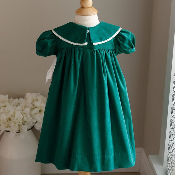 Girls Green Pinwale Corduroy Float Dress Bailey Boys Boutique NWT - Picture 5 of 5